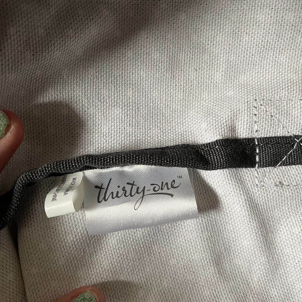 thirty one Fold Over Weekender in Charcoal City Swiss Dot - Picture 10 of 12